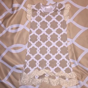 Boutique beige and cream pattern Maxi